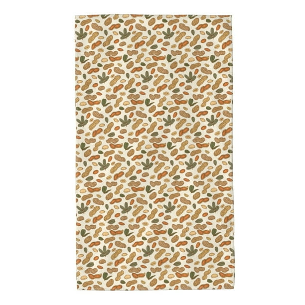 Balery Set With Peanut Toalla de Microfibra Premium con Estampado – 27.5x16 pulgadas, Alta Absorción, Suave y Aterciopelada, Secado Rápido