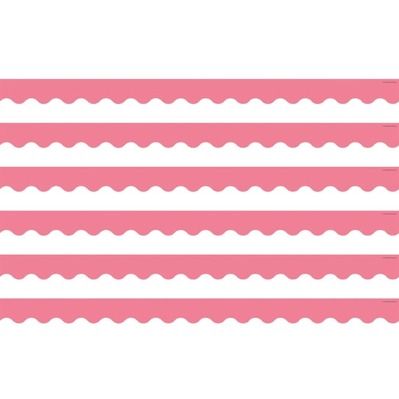Teacher Created Resources Light Pink Scalloped Border Trim, 35 Feet Per Pack, 6 Packs