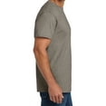 thumbnail image 3 of Hanes Essential-T Men T-Shirt, Short Sleeve Crew Neck, Classic Fit Cotton Tee, Oxford Grey, 5XL, 3 of 5