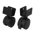 thumbnail image 2 of 1.6" Dia Wheel U-Clamp Top Rotatable Universal Swivel Brake Caster Black 4pcs, 2 of 3