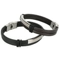 thumbnail image 4 of Vintage Bracelets,2Pcs Bracelets Simple Hand‑Woven Stainless Steel PU Bracelet Simple Bracelets Effortless Installation, 4 of 12