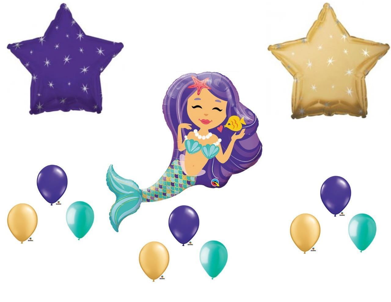 17" Mermaid Friends Foil Balloon Helium Girls Birthday Party Decoration Supplies 