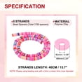 thumbnail image 2 of Uxcell Polymer Clay Beads Spacers, Round Flat Handmade Bead Spacer for Craft Home Decor Chain Bracelets Jewelry Making, Pink/Red/Blue Tone, 2 of 6
