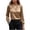 *Brown, variant on ClodeEU Button Down Shirts for Women, Satin Silk Shirts for Work, Basic Tops V Neck, Fashion Blouse Beige,Womens Plus S