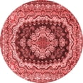 thumbnail image 1 of Ahgly Company Machine Washable Indoor Round Medallion Red Traditional Area Rugs, 8' Round, 1 of 4