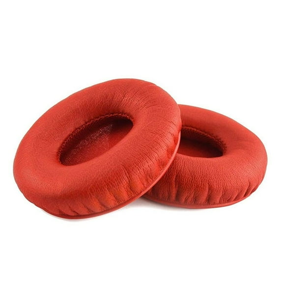 1Pair Replacement Earmuffs Foam Pad Soft Ear Pads Headphones Accessories Ear Cushion Earbuds Cover RED