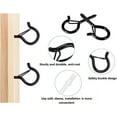 thumbnail image 5 of 32 Piezas Ganchos de Tornillo, Ganchos de Tornillo para Exteriores, Ganchos de Techo, Ganchos para Luces Navideñas, para Colgar Plantas en Macetas, Decoraciones Navideñas, Linternas, Guirnaldas, Negro, 5 of 5