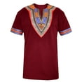 thumbnail image 5 of Sherrylily Men African Dashiki T Shirt Tribal Floral Print V Neck Mens Slim Fit Shirts Tops, 5 of 6