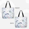 thumbnail image 3 of Kll Sea Animals Pattern Aesthetic Tote Bag For Women Beach Bag Shopping Bags Shoulder Bag Reusable Grocery Bags, 3 of 8