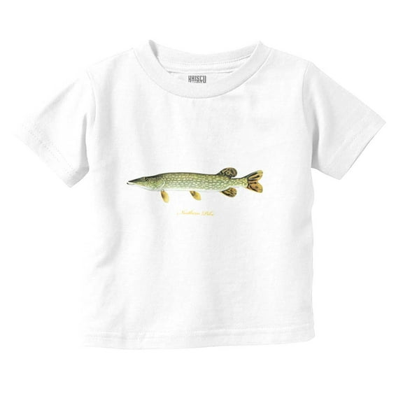 Gill McFinn Northern Pike Fishing Toddler Boy Girl T Shirt Infant Toddler Brisco Brands 12M