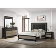thumbnail image 2 of Coaster 5-Piece Contemporary Wood Queen Bedroom Set in Light Brown/Gray, 2 of 14