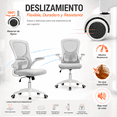 thumbnail image 3 of Silla de Oficina Ergonómica Giratoria con Malla Negra, Altura Ajustable y Asiento Acolchado, 3 of 5