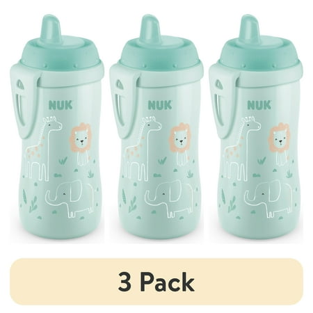 (3 pack) NUK Active Hard Spout Sippy Cup, 10 oz, 1 Pack, 9+ Months, Unisex