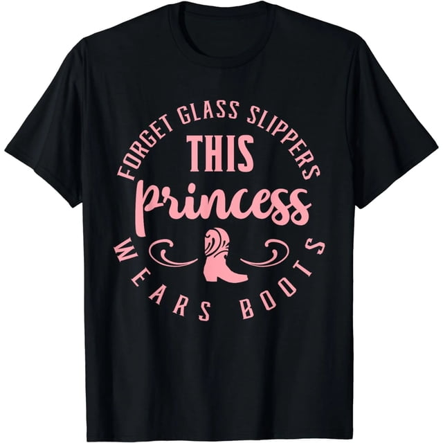 Camiseta de Niña Vaquera con Botas de Princesa - Regalo para Cowgirl