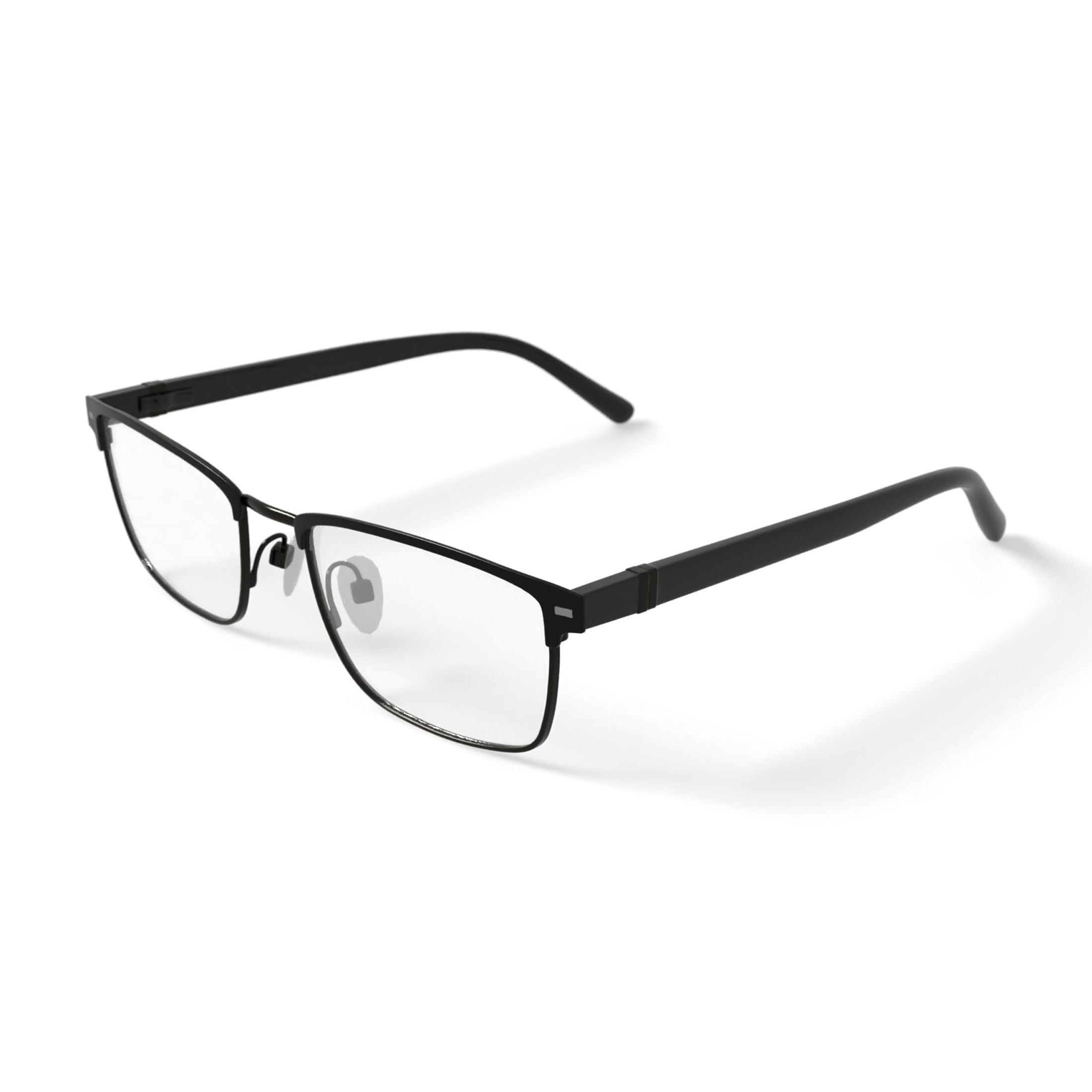 Walmart Men's 0413 Browline Prescription Eyeglasses with Case, Black