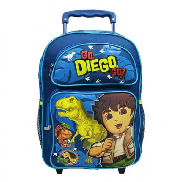 Nickelodeon Go, Diego, Go! Kids Boys Blue Large Rolling Backpack