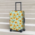 thumbnail image 5 of Uemuo White Polka Dot Sunflower A Printed Washable Luggage Cover - Fashion Suitcase Protector Fits 18-32 Inch Luggage -Medium, 5 of 9