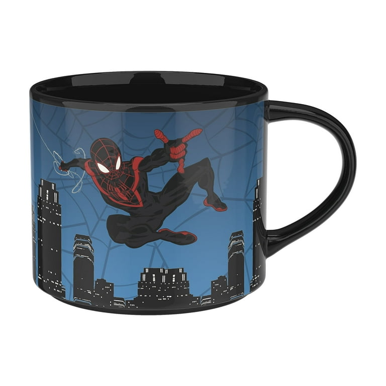 Zak Designs Color Change 15oz Modern Mug, Spiderman Miles Morales