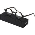 thumbnail image 4 of Agstum Handmade Acetate Small Round Optical Glasses Frame Spectacles Clear Lens 38mm, 4 of 6