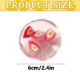 thumbnail image 3 of Strawberry Fruit Squishy Toy, Transparent Plastic Sensory Fidget with Pink Slice Details for Study Breaks, 3 of 6