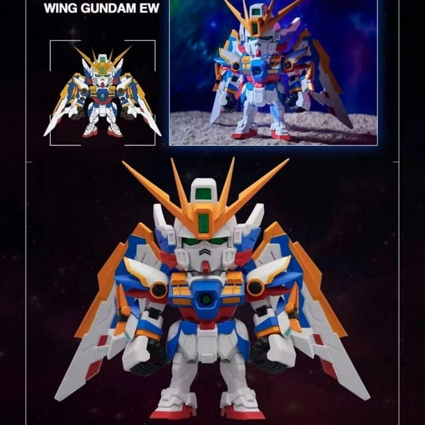 Bandai-figura misteriosa de la serie Wing Gundam Zero Ew qmsv-mini, caja ciega, regalo de colección de juguetes, Original