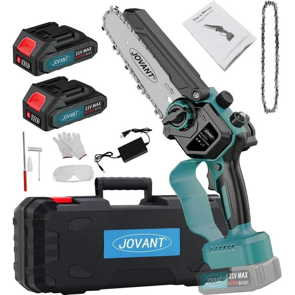 Cordless Mini Chainsaw for Wood, Electric Chainsaw Cordless for Tree Trimming,Battery Powered Chainsaw with 2 Rechargeable Batteries,Mini Chainsaw 6 Inch Cordless for women,senior