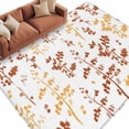 thumbnail image 2 of Orange Botanical 5'x7' Area Rug, Watercolor Spring Floral Summer Leaf Washable Non-Slip Soft Rugs, Low-Pile Large Carpet for Living Room Bedroom Dining Room, Non-Shedding Accent Rug, 2 of 9