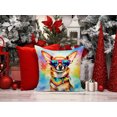thumbnail image 2 of Chihuahua Hippie Dawg Fabric Decorative Pillow 18 in x 18 in, 2 of 5