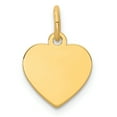 thumbnail image 1 of 14K Yellow Gold Plain .009 Gauge Engravable Heart Disc Charm, 1 of 2