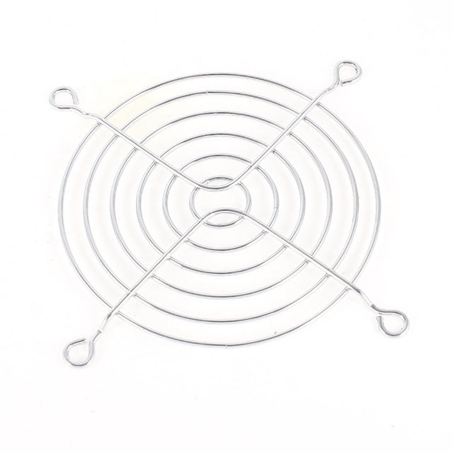 Office Metal Axial Cooling Fan Finger Guard Grill Computer CPU 100mm Silver Tone