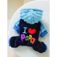 thumbnail image 2 of Valentine's Day 1pc Pet Clothes For Dogs And Cats Winter Warm Soft Comfortable Four-Legged Clothes - I Love Daddy, 2 of 5