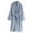 Blue, variant on Trendy Striped Sleepwear Robes for Women Soft Fluffy Over the Knee Length Wrap Loungewear with Belt Lightweight Comfortable Fashion Simple Design Nightwear Green M