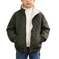 thumbnail image 2 of Boys Winter Warm Jackets Coats Long Sleeved Solid Plush Outwear With Zipper Closure Pockets Coat for Cold Outside, 2 of 8