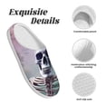 thumbnail image 5 of Lsque Mist Sunflower Skull Pattern Womens Comfort Cotton on Scuff With Memory Foam and Anti-skid Sole Slipper-44/45, 5 of 7