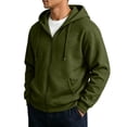thumbnail image 3 of Men's Hoodies Zip Up Hooded Sweatshirts with Pockets | Sweatshirts;Fall Clothes Outfits;Full Zip Up Hoodie;Long Sleeve Winter Jackets;Relaxed Fit Coat, L, 3 of 7