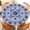 Blue Mandala, variant on Round Fitted Tablecloth with Elastic Edge Design Table Cover Waterproof Stain-Resistant Wipeable Table Cloth Best for 37-44" Round Tables Wood Grain