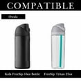 thumbnail image 3 of Linkidea 2 Pack Water Bottle Boot Compatible with Owala FreeSip 16oz, FreeSip Tritan 25oz, Silicone Anti-Slip Bottle Bottom Bumper Protector (Black), 3 of 6