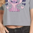 thumbnail image 3 of Lilo & Stitch - Valentine's Day Angel Sweetheart - Juniors Cropped Cotton Blend T-Shirt, 3 of 5