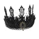 thumbnail image 5 of Corona negra, corona de princesa, diadema de fieltro para cosplay, corona de reina, tocado negro, 5 of 9