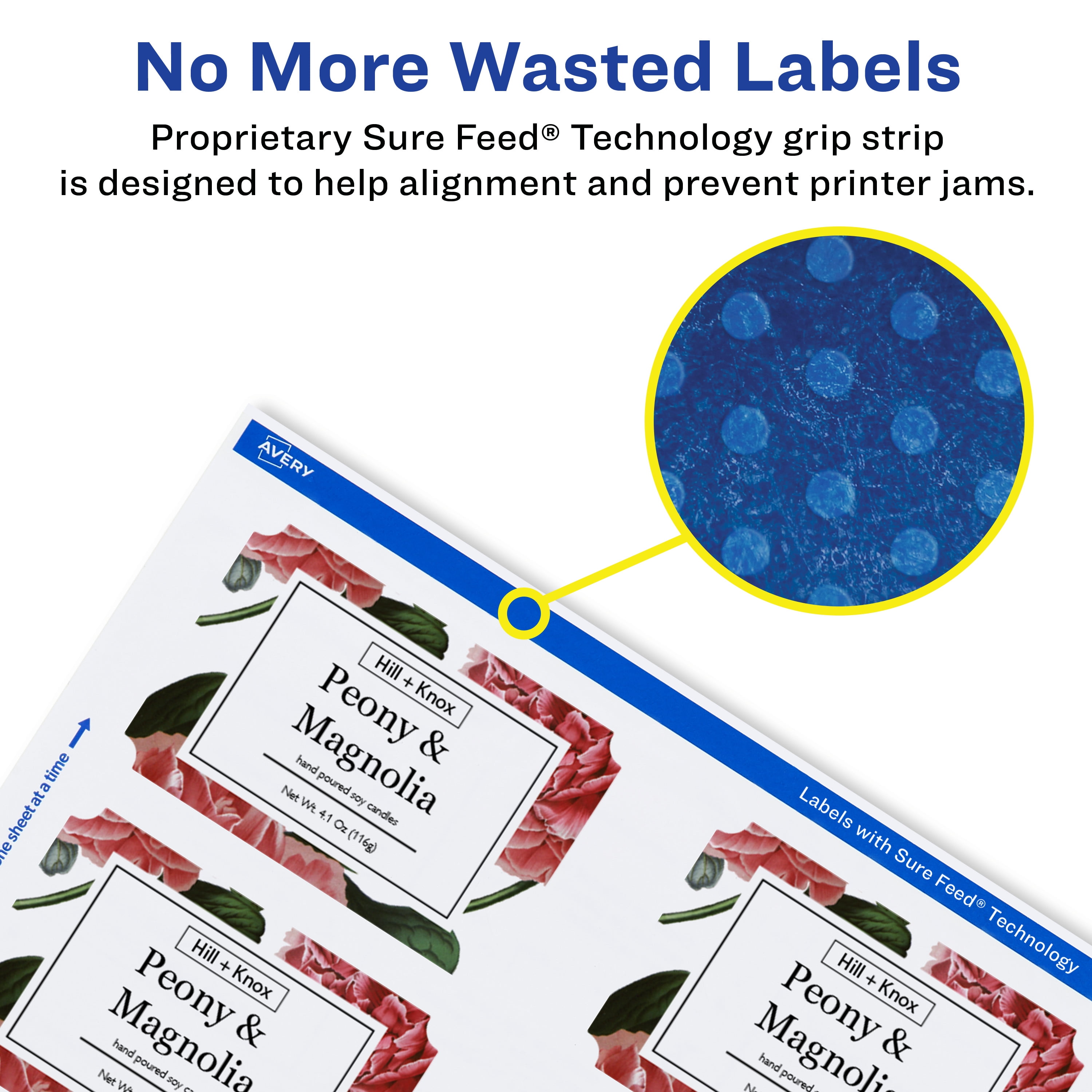Avery White Scalloped Rectangle Labels, 2" x 3", 400 Labels