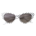 thumbnail image 2 of grinderPUNCH Polka Dot Sunglasses for Women Classic Vintage High Pointed Cat Eye Retro Design, 2 of 2
