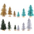 thumbnail image 2 of pitrice Christmas Mini Tree Home Office Hotel Tabletop Decor Holiday Desktop Ornament, 24 Pcs/set, 3-tier Tree, 2 of 7