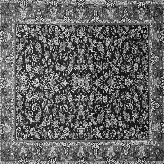 Ahgly Company Indoor Square Persian Gray Traditional Area Rugs, 8' Square