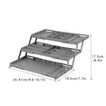 thumbnail image 3 of TIELUTT Three Layer Foldable Drawer Organizer Expandable Table Organizer Corner Strainer Drying Rack inside Water Bottle Rack Drying Dish Rack for Counter Big Corner Strainers for Kitchen, 3 of 8
