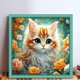 thumbnail image 2 of (18CTAFF-1025__C__35X35) Hilo algodón ecológico bordado 18CT 2 hebras impresión 35*35cm kit serie punto cruz flores y gatos, 2 of 9
