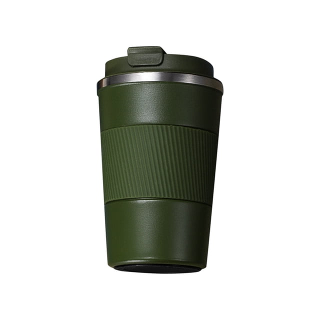Taza de café aislada con tapa, taza de café a prueba de fugas, taza de café fría y caliente, taza reutilizable de acero inoxidable