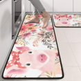 thumbnail image 2 of Kitchen Rugs Sets Of 2,Pioneer Flower Floral Print Pattern Anti Fatigue Kitchen Mat Rugs Non Slip Washable,Decorative Kitchen Floor Mats for Kitchen,Sink,Laundry,17"x47"+17"x47", 2 of 5
