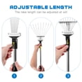 thumbnail image 4 of Omeite Retractable garden leaf rake (9-tooth aluminum pole), 4 of 7
