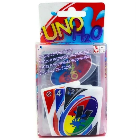 New UNO H2O Card Game Clear WaterProof Pressure Proof PVC Plastic Transparent Kids Toys Playing Cards Board Games Birthday Gifts