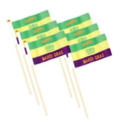 Way To Celebrate Mardi Gras Mini Flag 6-pack Decor Accessory
